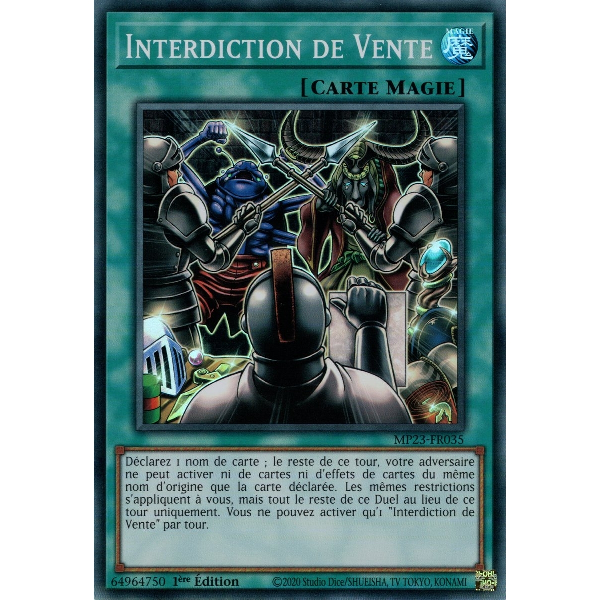 Interdiction de Vente MP23-FR035