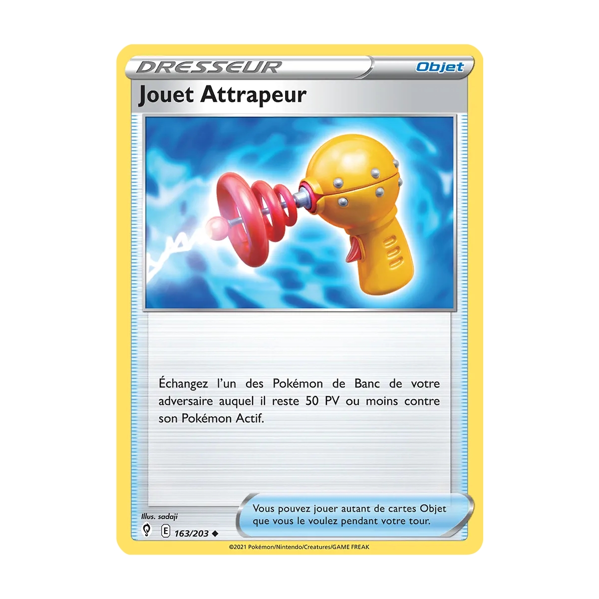 Carte Jouet Attrapeur - Peu commune (Brillante) de Pokémon Épée et Bouclier Évolution Céleste 163/203