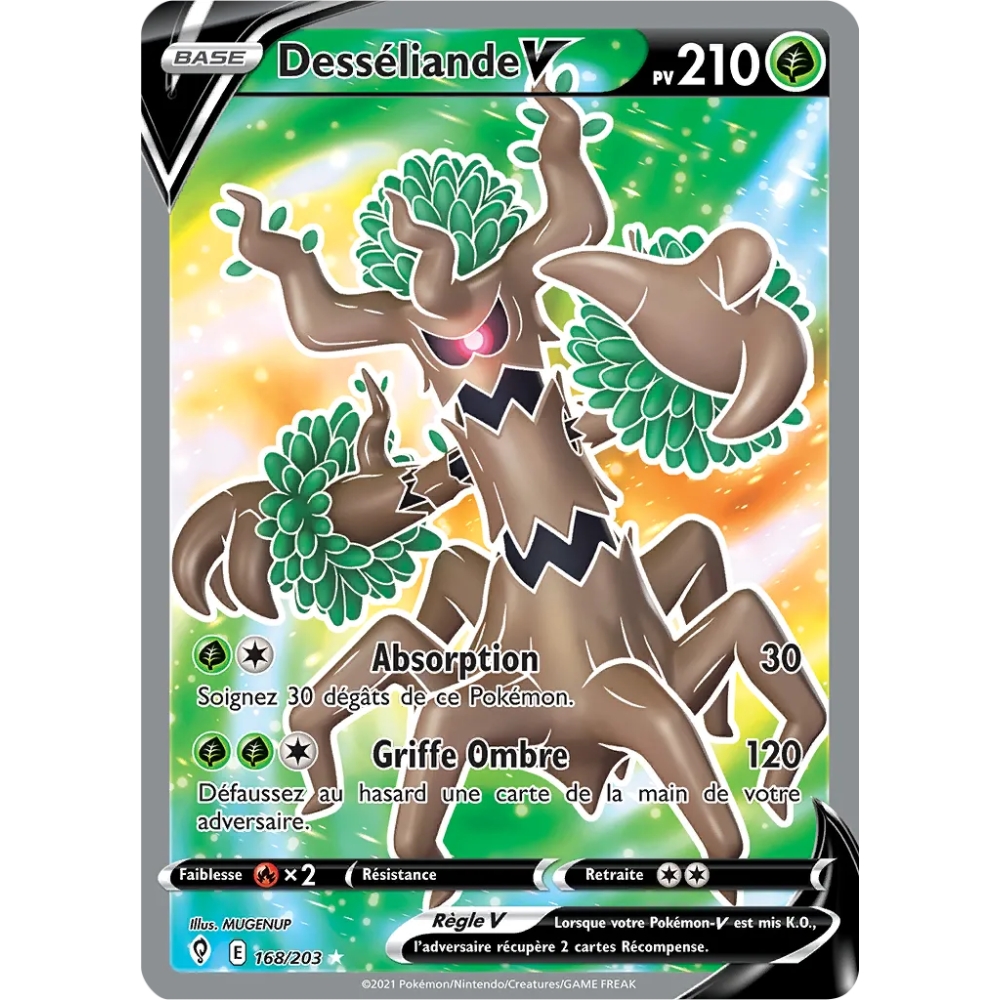 Carte Desséliande - Ultra rare de Pokémon Épée et Bouclier Évolution Céleste 168/203