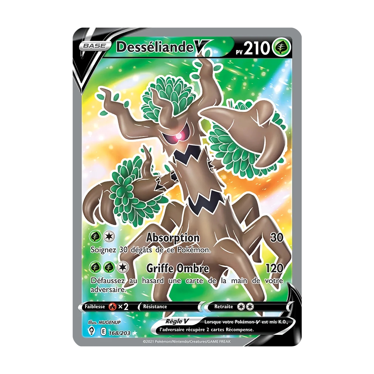 Carte Desséliande - Ultra rare de Pokémon Épée et Bouclier Évolution Céleste 168/203