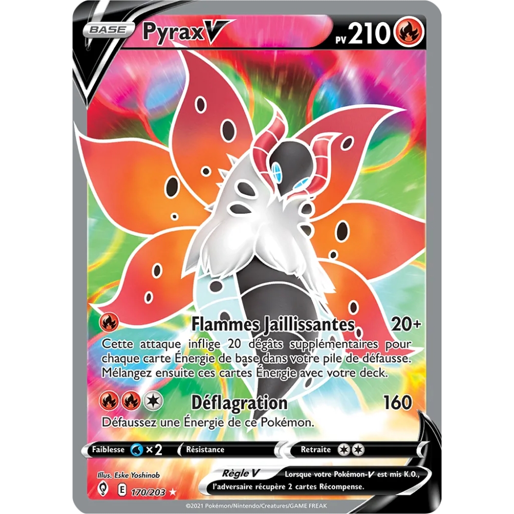 Pyrax 170/203 : Joyau Ultra rare de l'extension Pokémon Épée et Bouclier Évolution Céleste