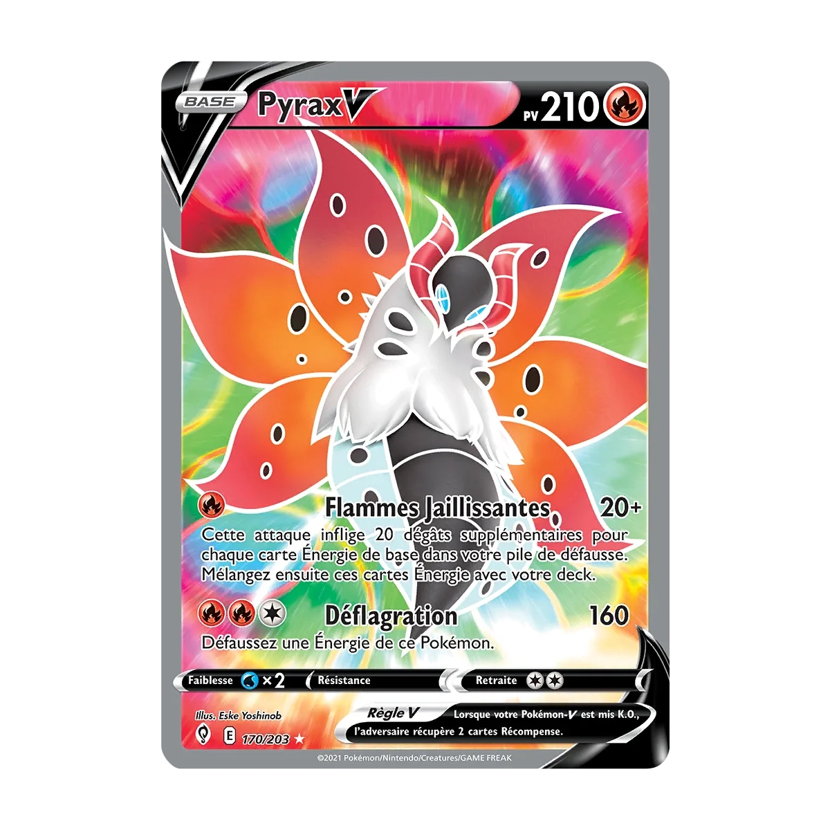 Pyrax 170/203 : Joyau Ultra rare de l'extension Pokémon Épée et Bouclier Évolution Céleste