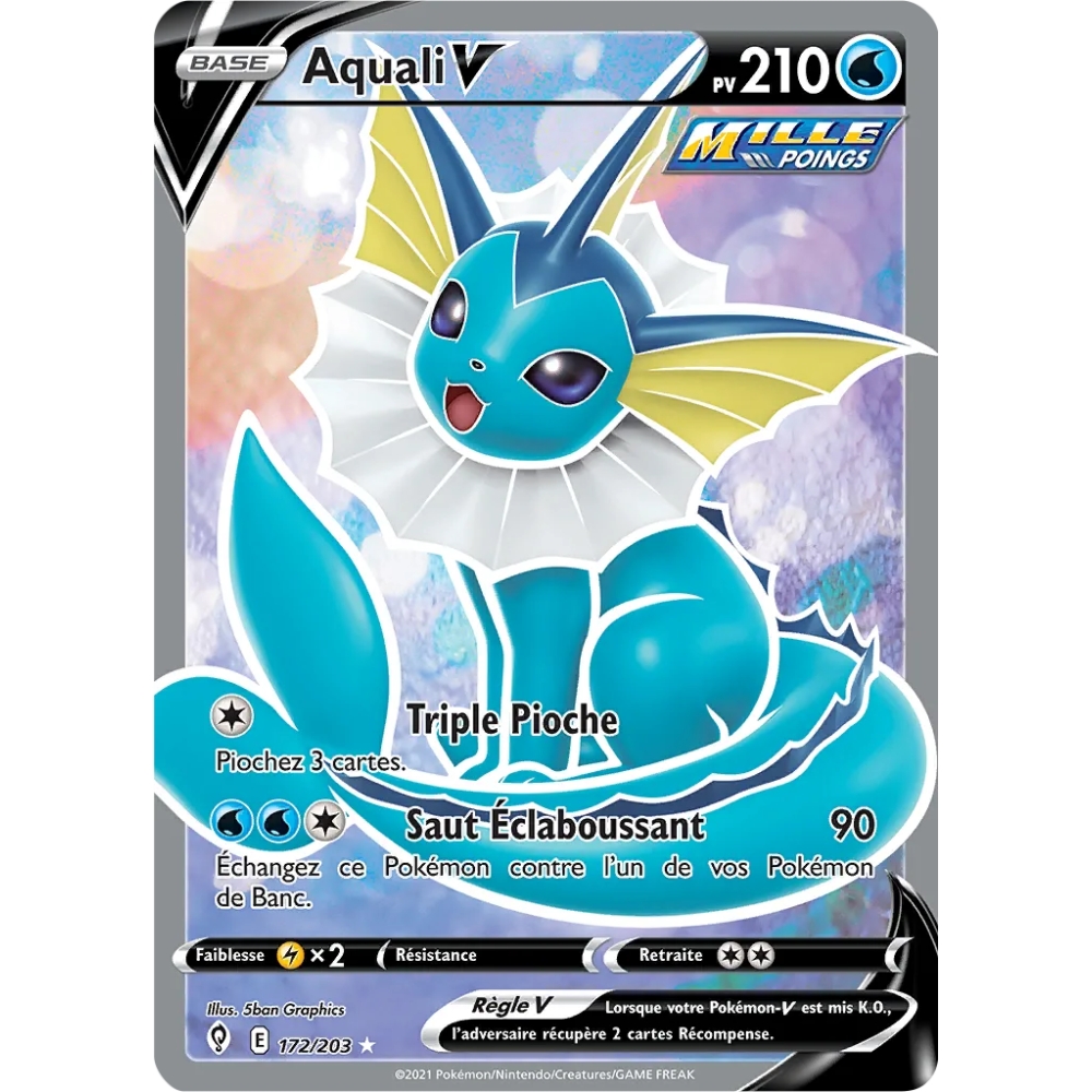 Carte Aquali - Ultra rare de Pokémon Épée et Bouclier Évolution Céleste 172/203