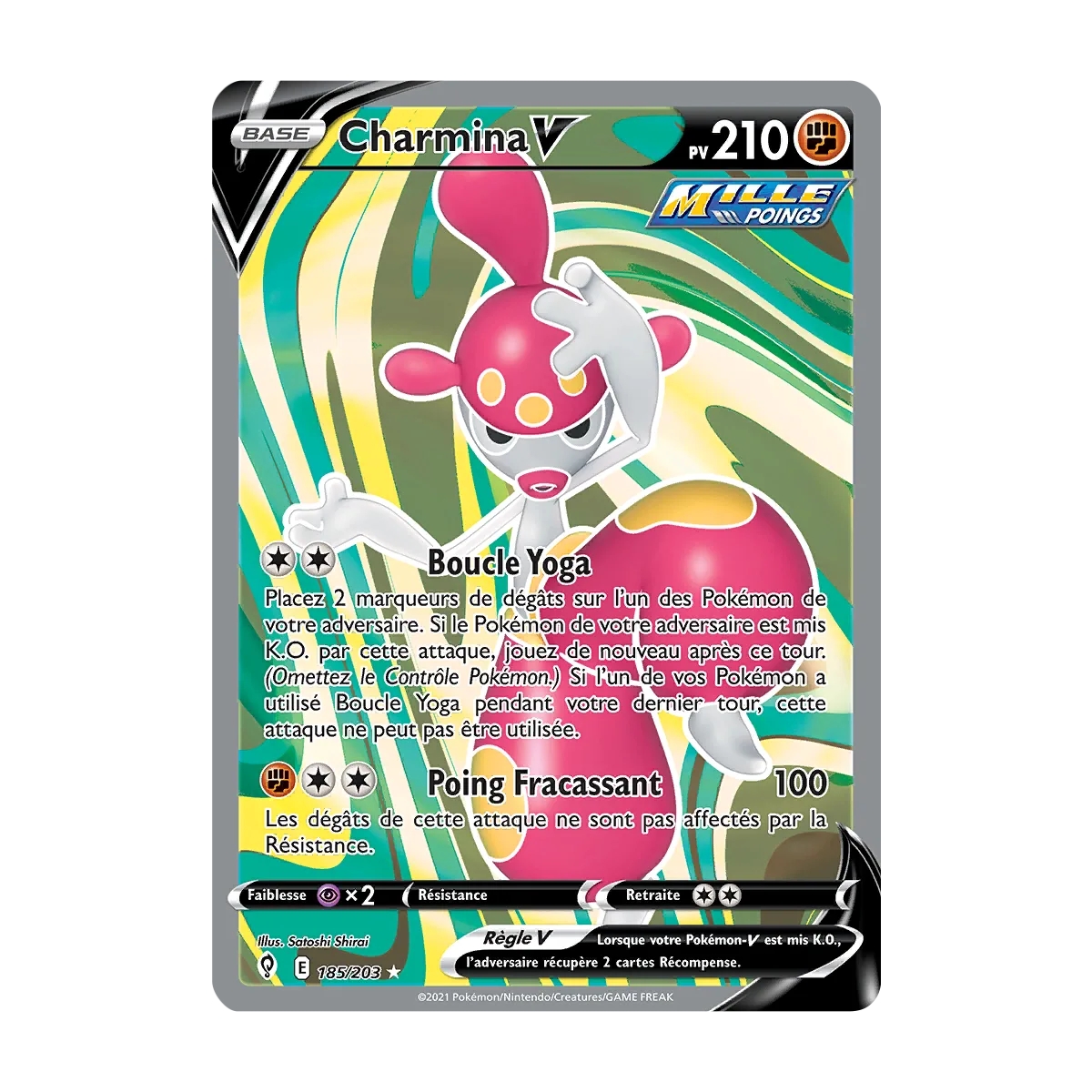 Charmina 185/203 : Joyau Ultra rare de l'extension Pokémon Épée et Bouclier Évolution Céleste