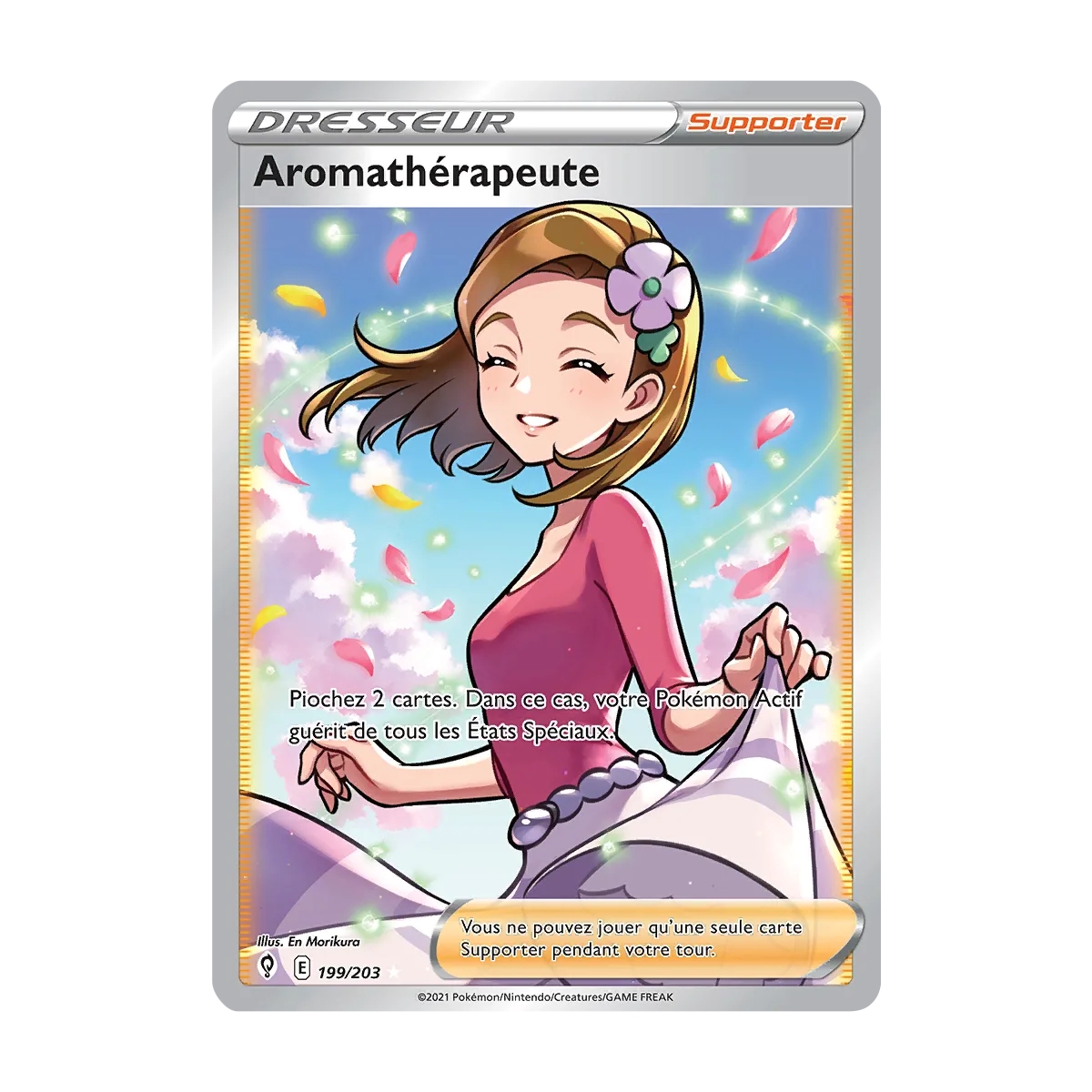 Carte Aromathérapeute - Ultra rare de Pokémon Épée et Bouclier Évolution Céleste 199/203