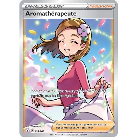 Carte Aromathérapeute - Ultra rare de Pokémon Épée et Bouclier Évolution Céleste 199/203