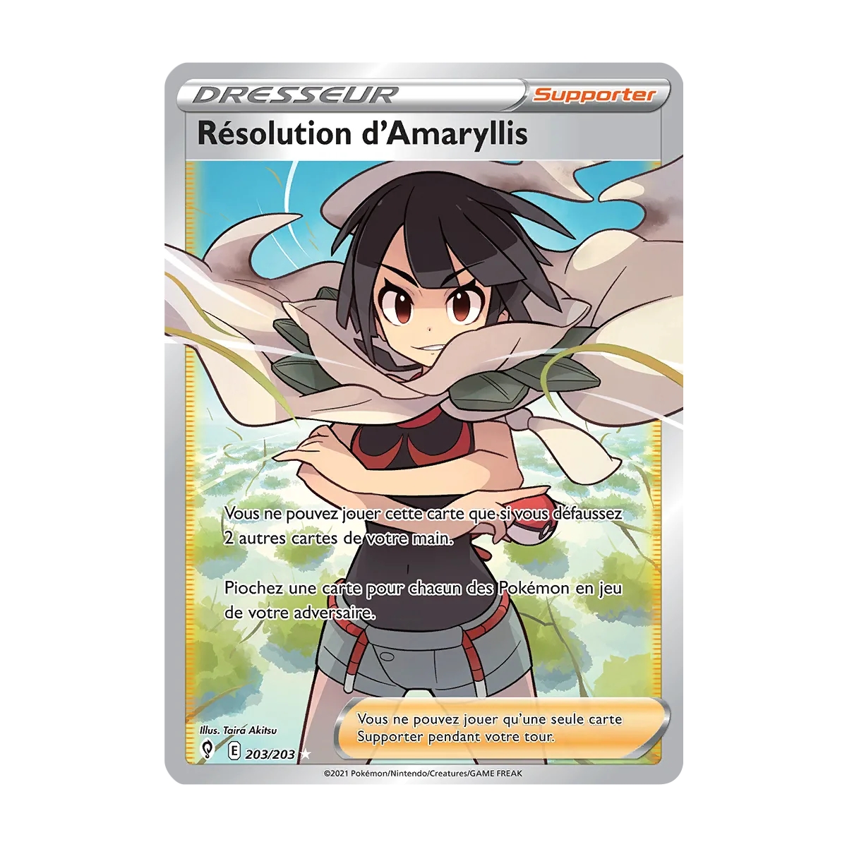 Résolution d'Amaryllis 203/203 : Joyau Ultra rare de l'extension Pokémon Épée et Bouclier Évolution Céleste