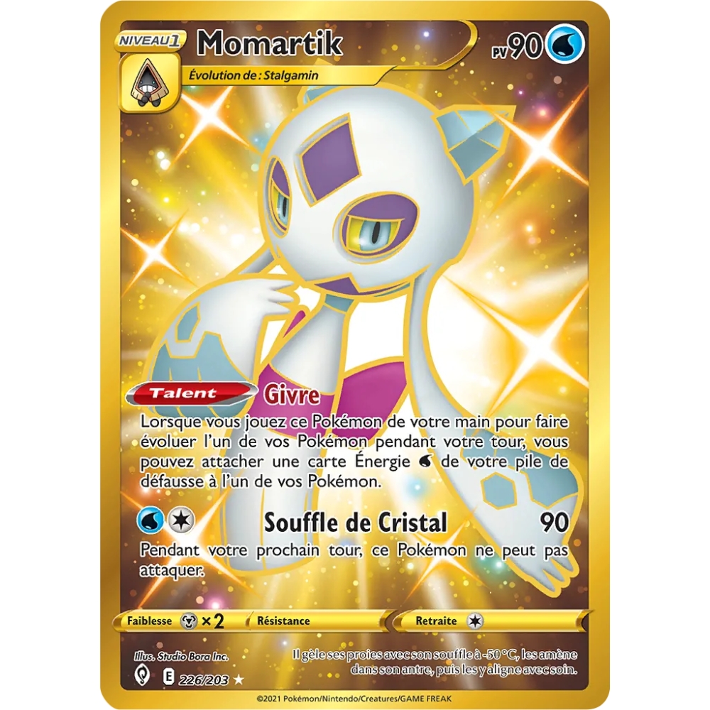 Momartik 226/203 : Joyau Secrète rare de l'extension Pokémon Épée et Bouclier Évolution Céleste