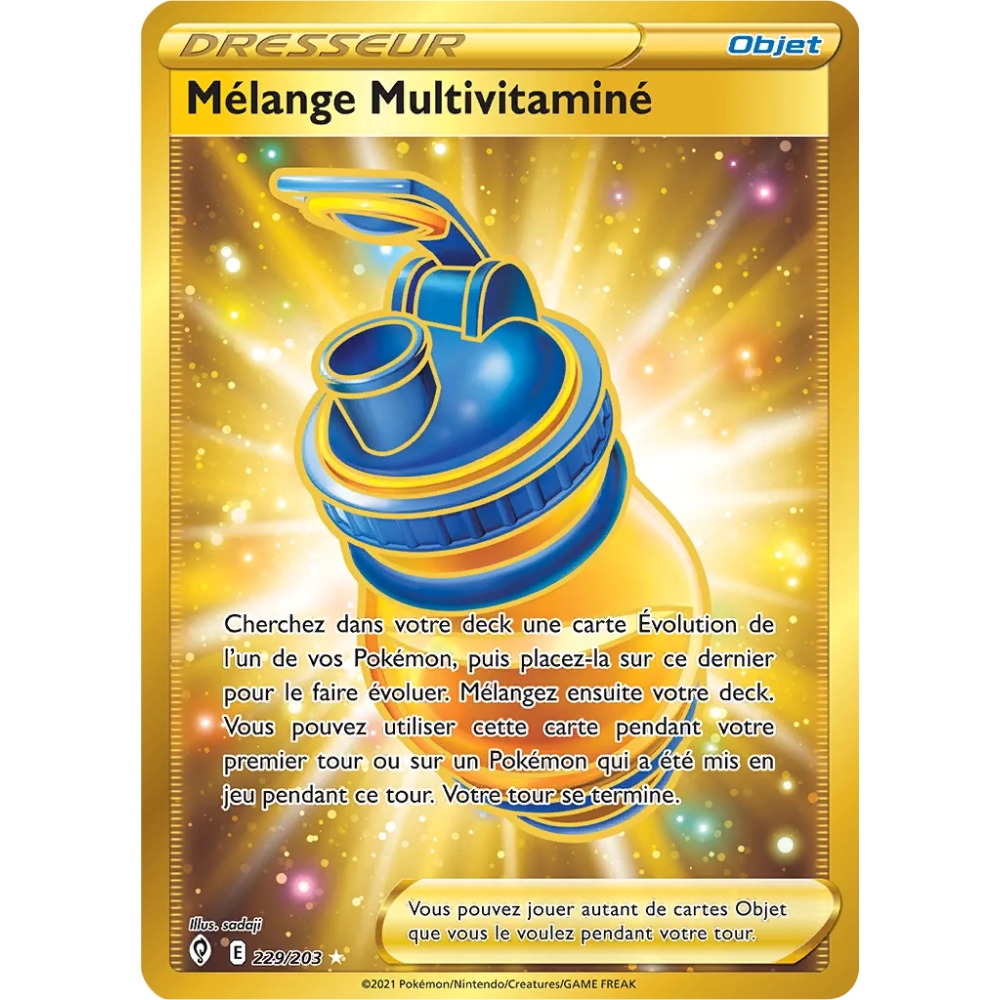 Découvrez Mélange Multivitaminé, carte Secrète rare de la série Épée et Bouclier Évolution Céleste