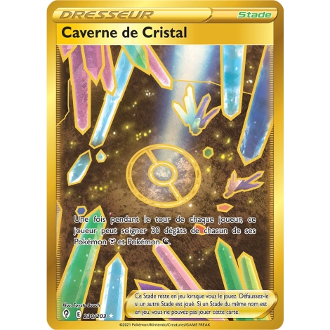 Caverne de Cristal 230/203 : Joyau Secrète rare de l'extension Pokémon Épée et Bouclier Évolution Céleste