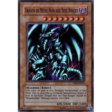 Dragon de Métal Noir aux Yeux Rouges PP01-FR015