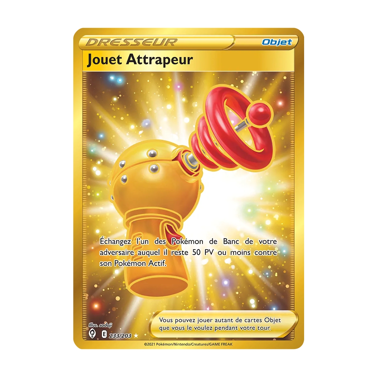 Jouet Attrapeur 233/203 : Joyau Secrète rare de l'extension Pokémon Épée et Bouclier Évolution Céleste