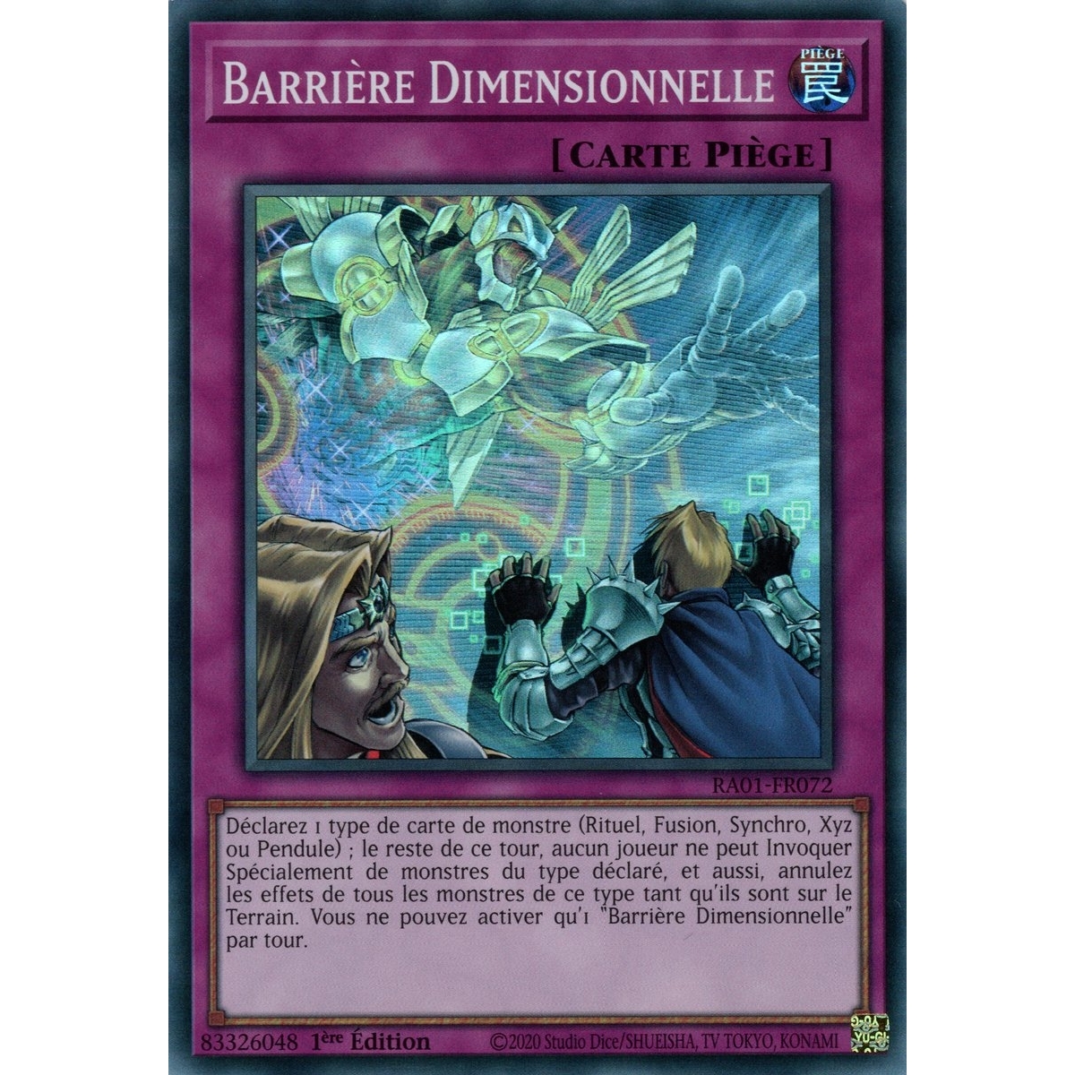 Barrière Dimensionnelle RA01-FR072