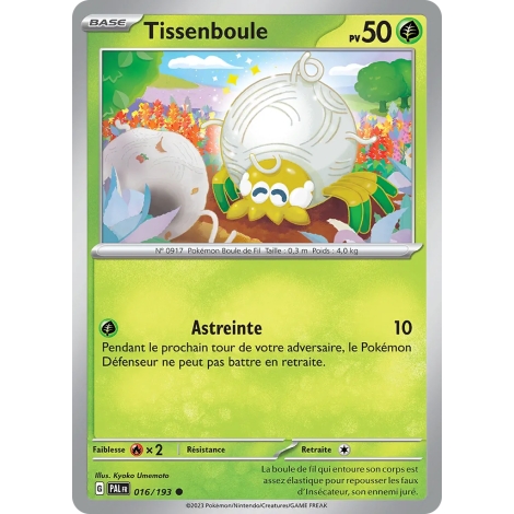 Tissenboule 016/193 : Joyau Commune (Brillante) de l'extension Pokémon Écarlate et Violet Évolutions à Paldea