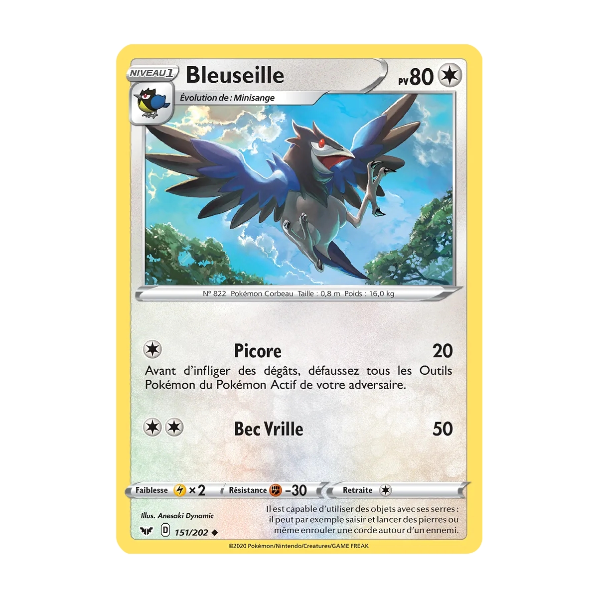 Bleuseille 151/202 : Joyau Peu commune (Brillante) de l'extension Pokémon Épée et Bouclier