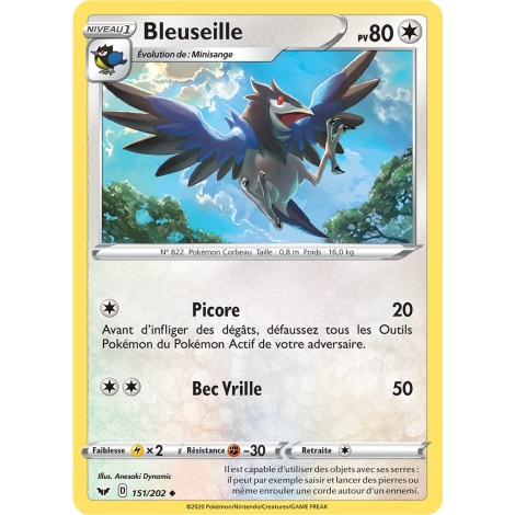 Bleuseille 151/202 : Joyau Peu commune (Brillante) de l'extension Pokémon Épée et Bouclier