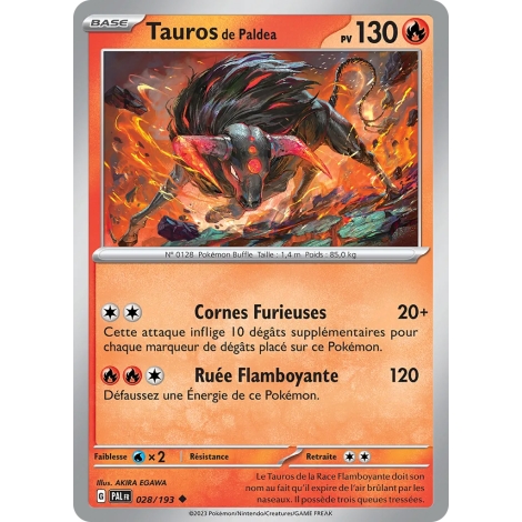 Tauros de Paldea 028/193 Écarlate et Violet Évolutions à Paldea