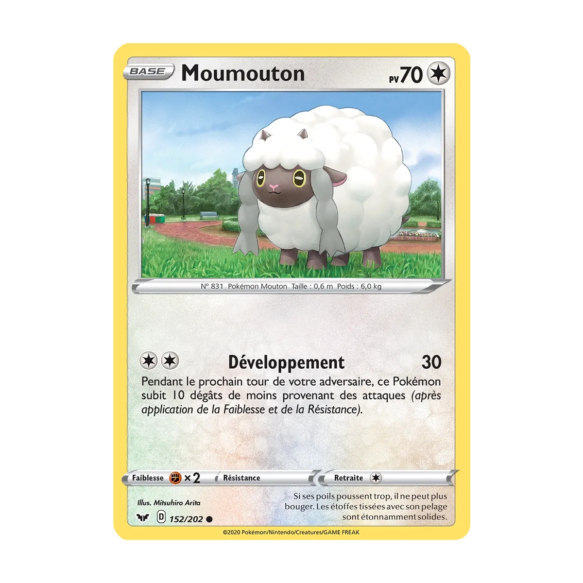 Carte Moumouton - Commune (Brillante) de Pokémon Épée et Bouclier 152/202