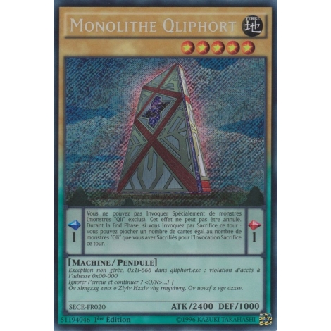 Monolithe Qliphort SECE-FR020