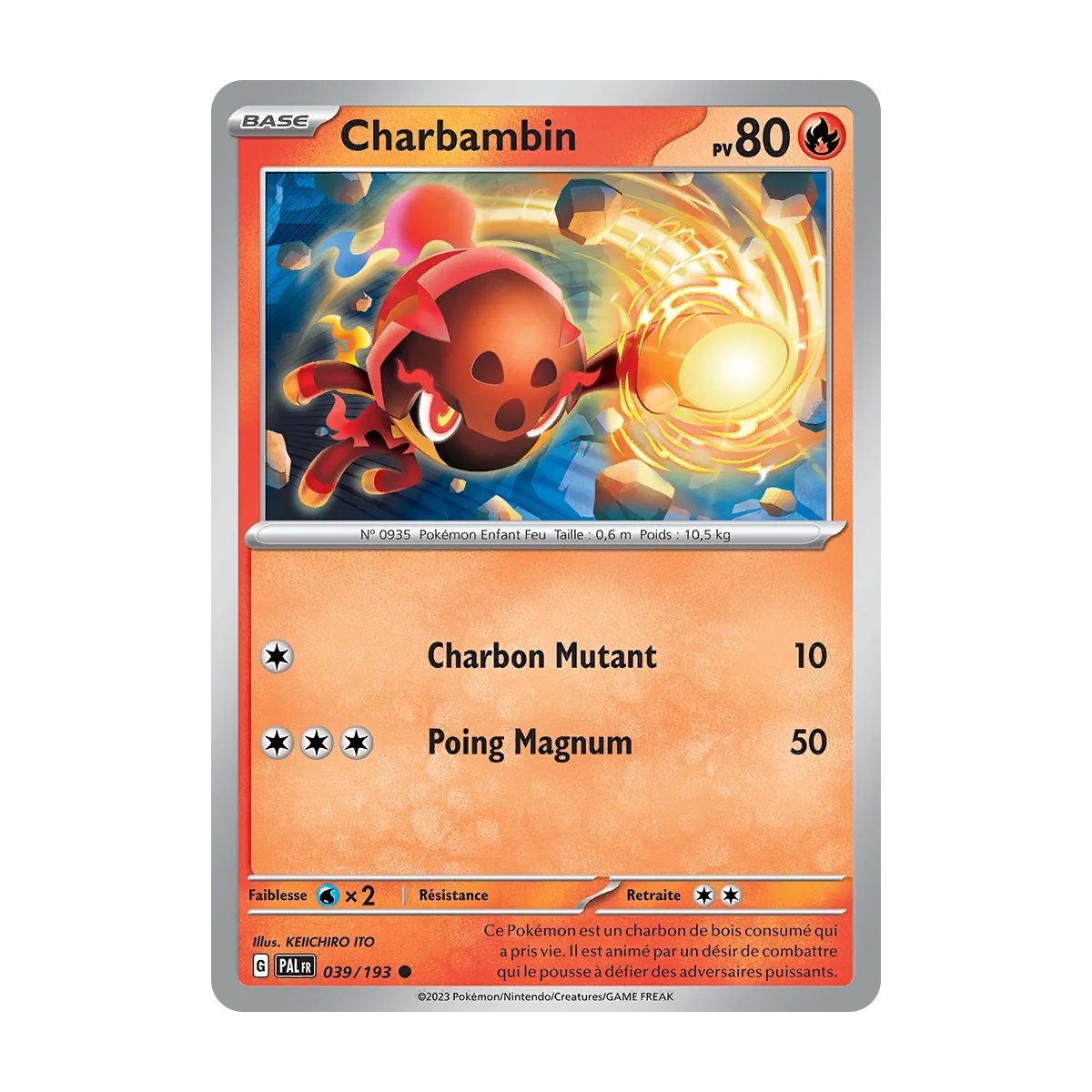 Charbambin 039/193 : Joyau Commune (Brillante) de l'extension Pokémon Écarlate et Violet Évolutions à Paldea