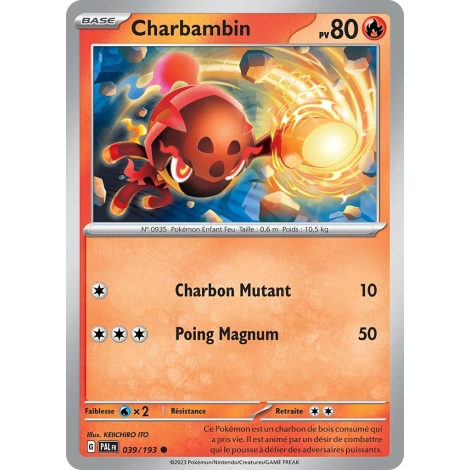 Charbambin 039/193 : Joyau Commune (Brillante) de l'extension Pokémon Écarlate et Violet Évolutions à Paldea