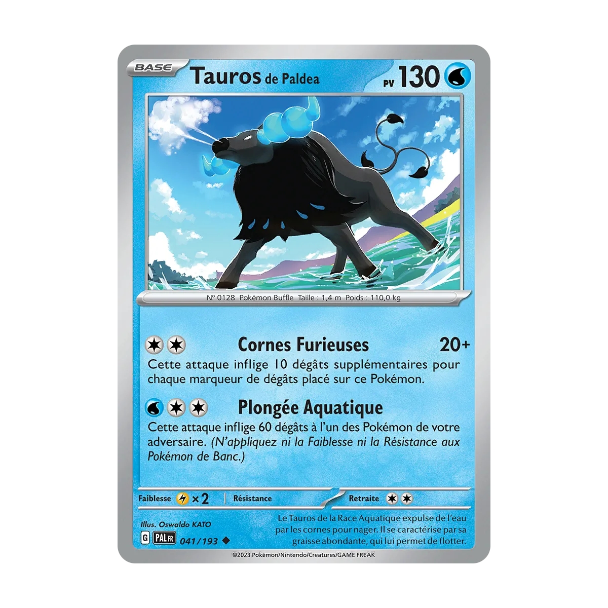 Tauros de Paldea 041/193 : Joyau Peu commune (Brillante) de l'extension Pokémon Écarlate et Violet Évolutions à Paldea