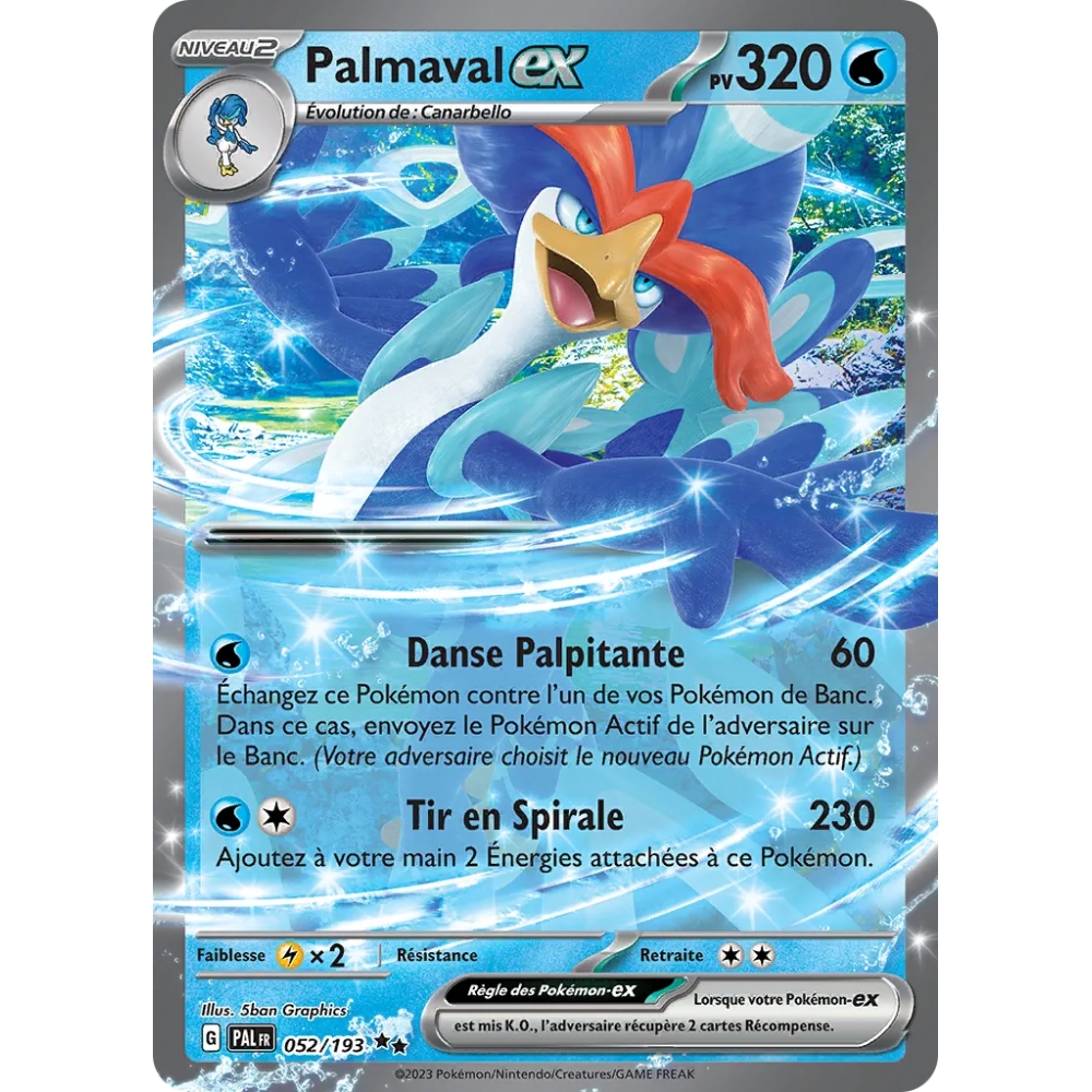 Carte Palmaval - Double rare de Pokémon Écarlate et Violet Évolutions à Paldea 052/193