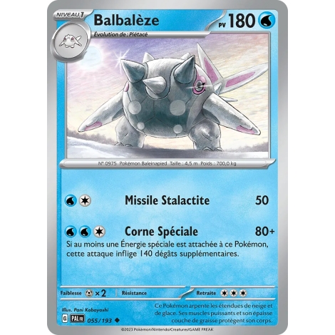 Carte Balbalèze - Peu commune (Brillante) de Pokémon Écarlate et Violet Évolutions à Paldea 055/193