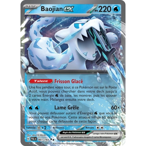 Carte Baojian - Double rare de Pokémon Écarlate et Violet Évolutions à Paldea 061/193