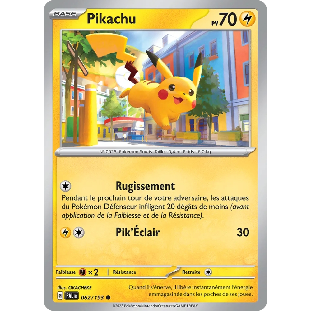 Carte Pikachu - Commune (Brillante) de Pokémon Écarlate et Violet Évolutions à Paldea 062/193