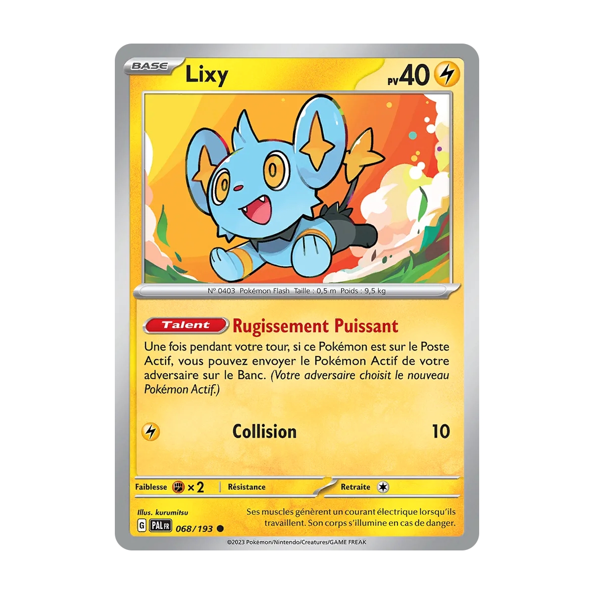 Lixy 068/193 : Joyau Commune (Brillante) de l'extension Pokémon Écarlate et Violet Évolutions à Paldea