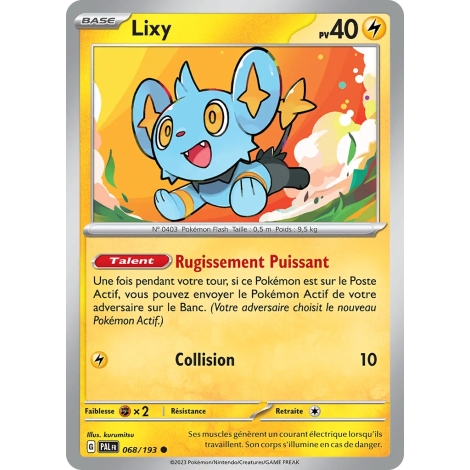 Lixy 068/193 : Joyau Commune (Brillante) de l'extension Pokémon Écarlate et Violet Évolutions à Paldea