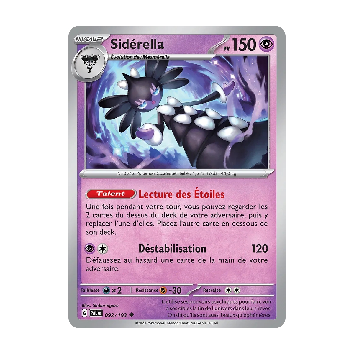 Sidérella 092/193 Brillante Écarlate et Violet Évolutions à Paldea