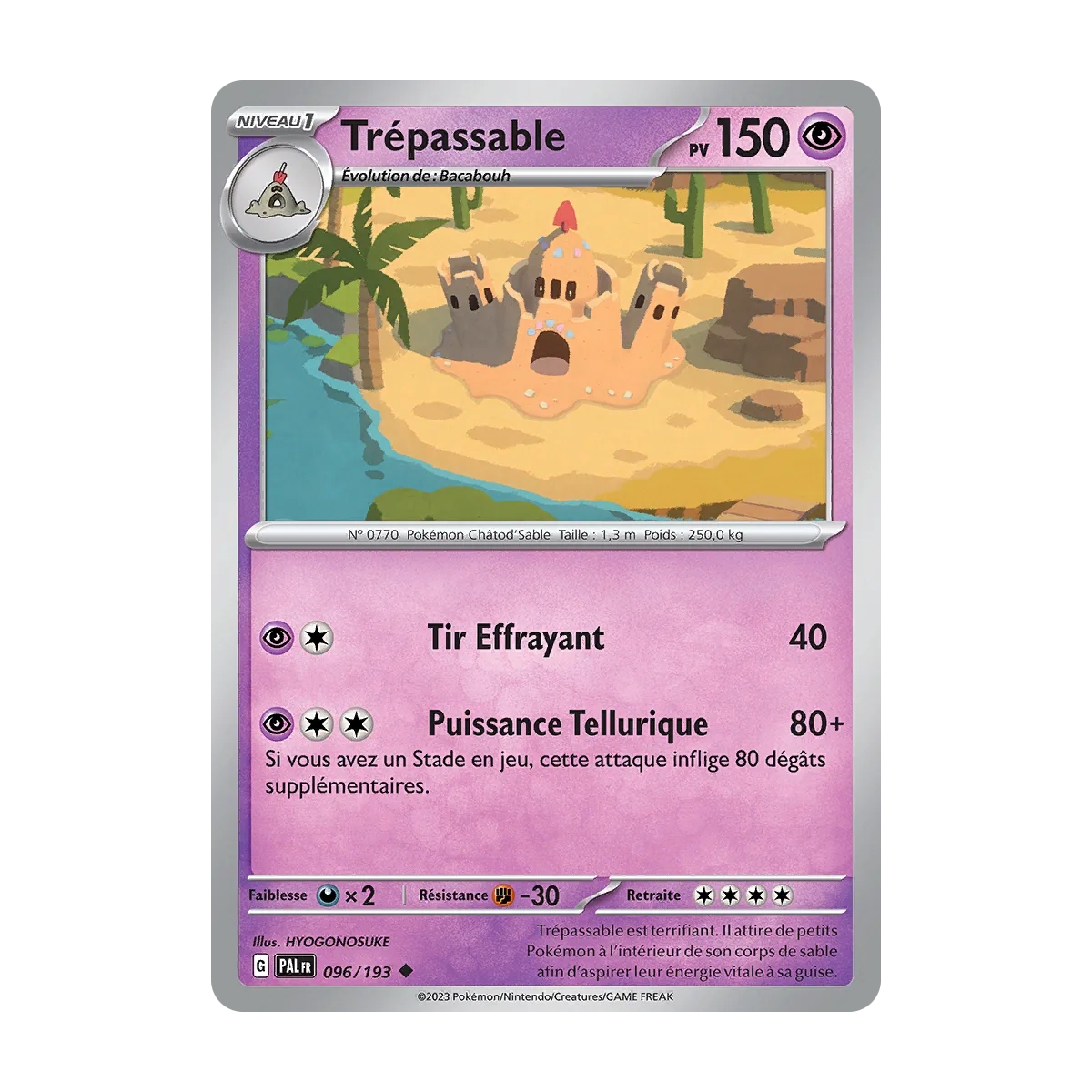 Carte Trépassable - Peu commune (Brillante) de Pokémon Écarlate et Violet Évolutions à Paldea 096/193