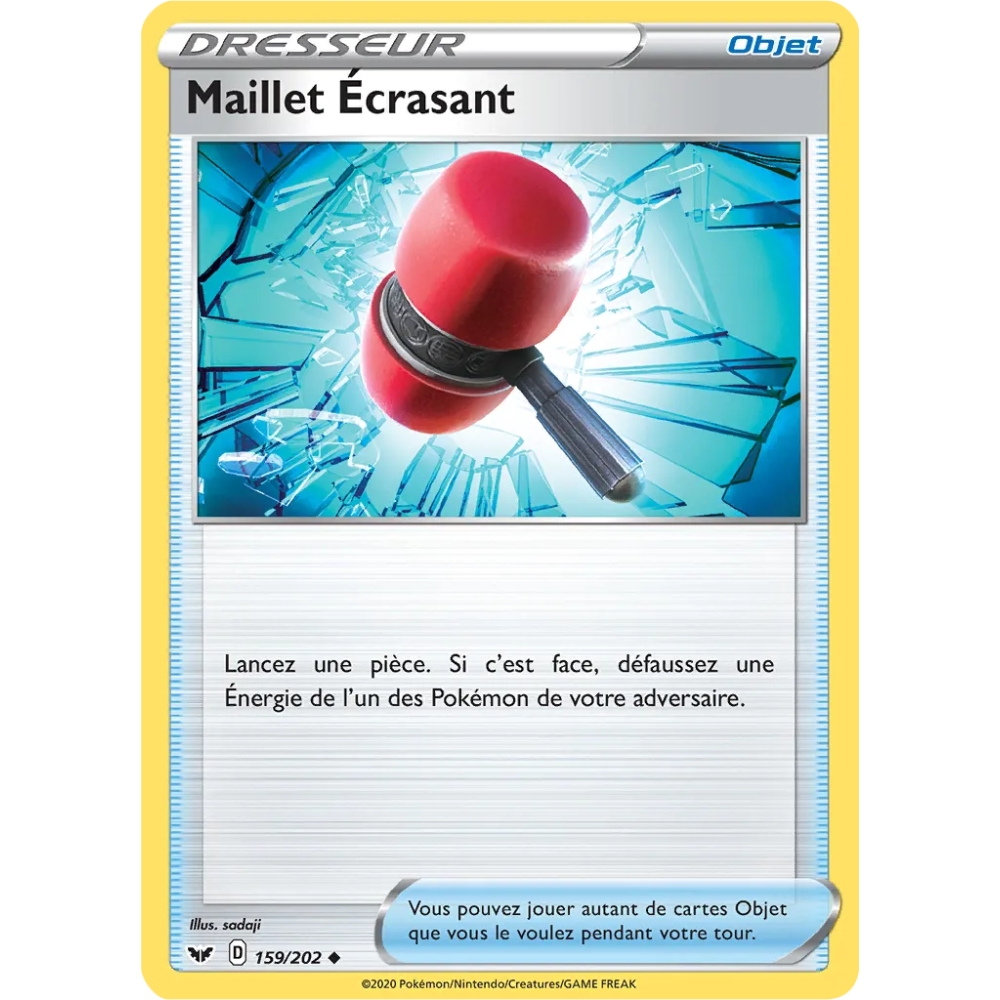 Découvrez Maillet Écrasant, carte Peu commune (Brillante) de la série Épée et Bouclier