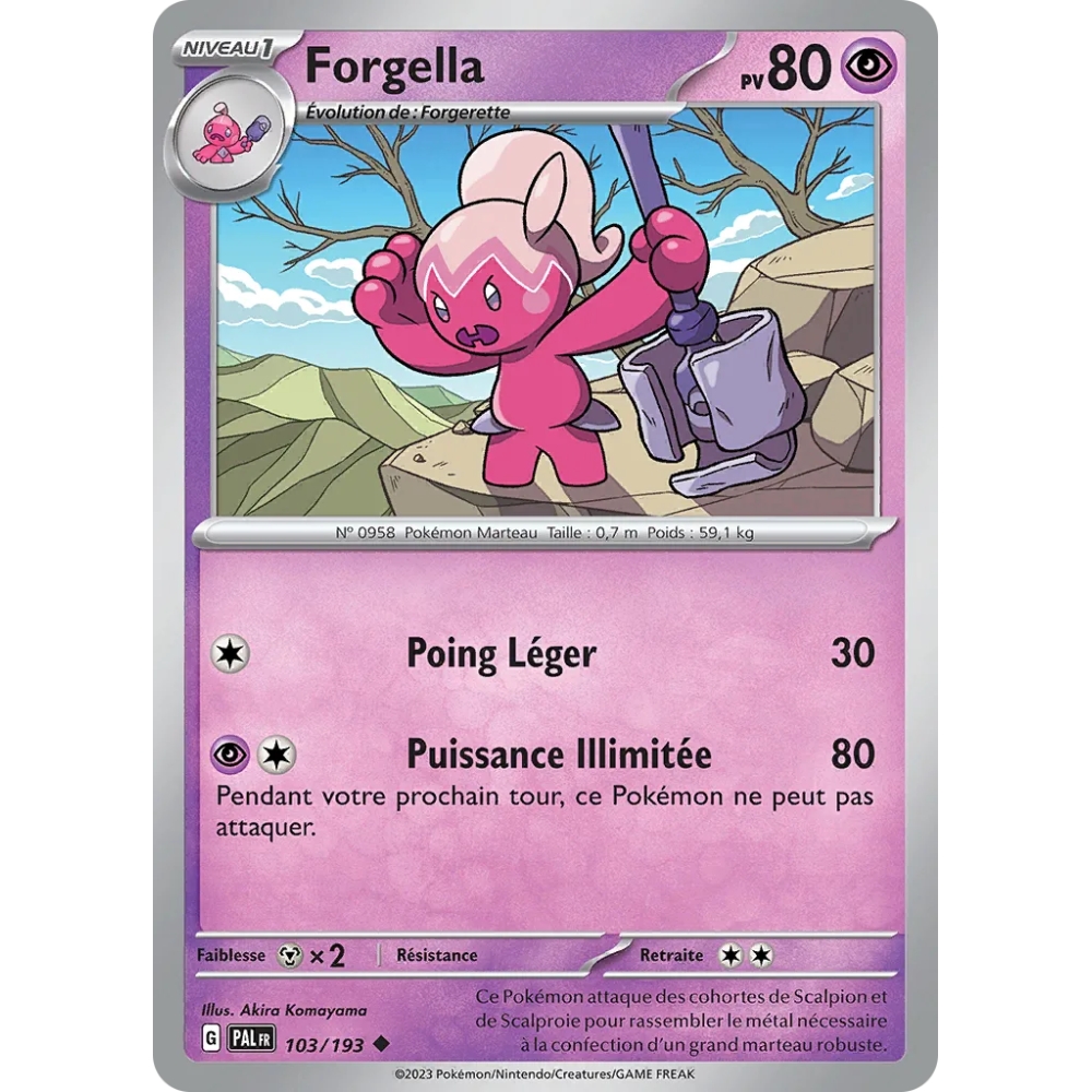 Forgella 103/193 : Joyau Peu commune (Brillante) de l'extension Pokémon Écarlate et Violet Évolutions à Paldea