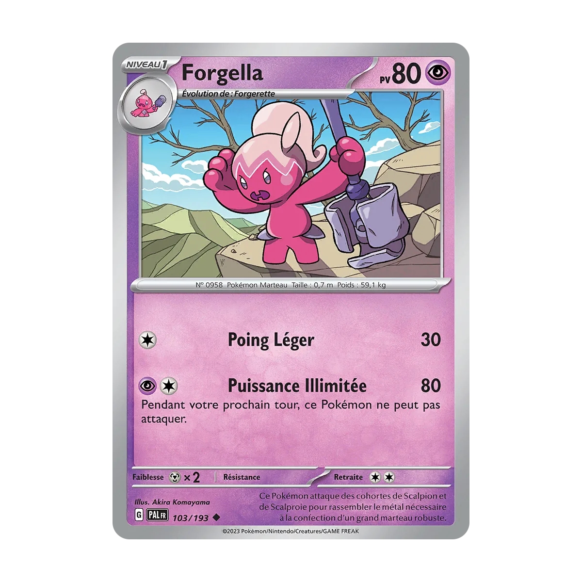 Forgella 103/193 : Joyau Peu commune (Brillante) de l'extension Pokémon Écarlate et Violet Évolutions à Paldea