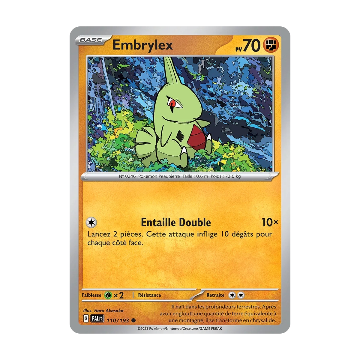 Embrylex 110/193 : Joyau Commune (Brillante) de l'extension Pokémon Écarlate et Violet Évolutions à Paldea