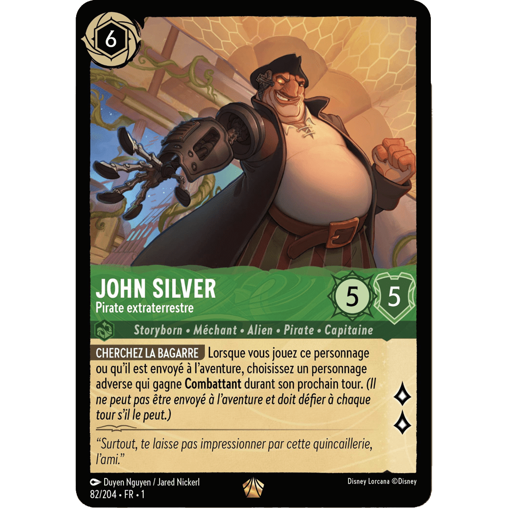 John Silver, carte Légendaire de Lorcana