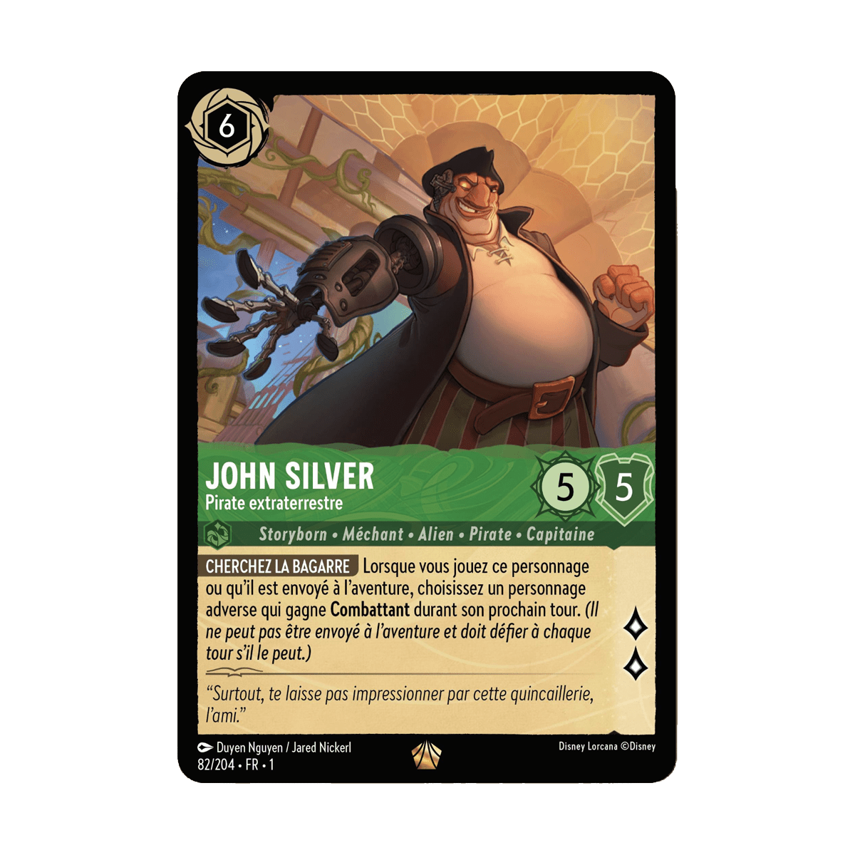 John Silver, carte Légendaire de Lorcana