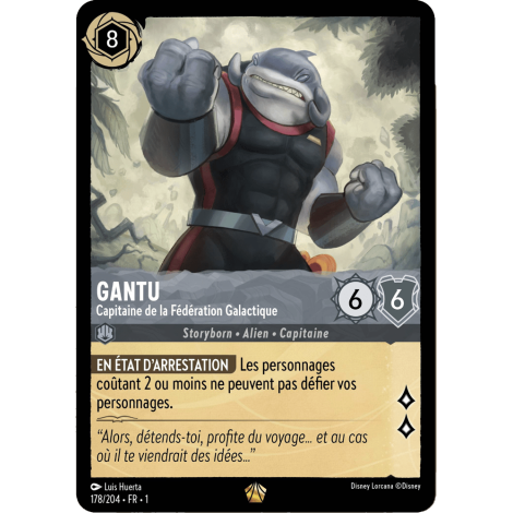 Capitaine Gantu 178/204 : carte Lorcana