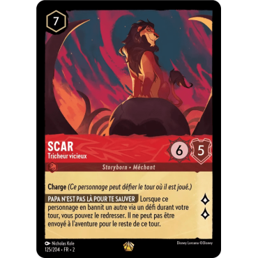 Scar, carte Légendaire de Lorcana