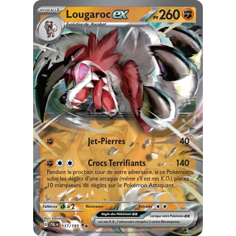 Lougaroc 117/193 : Joyau Double rare de l'extension Pokémon Écarlate et Violet Évolutions à Paldea