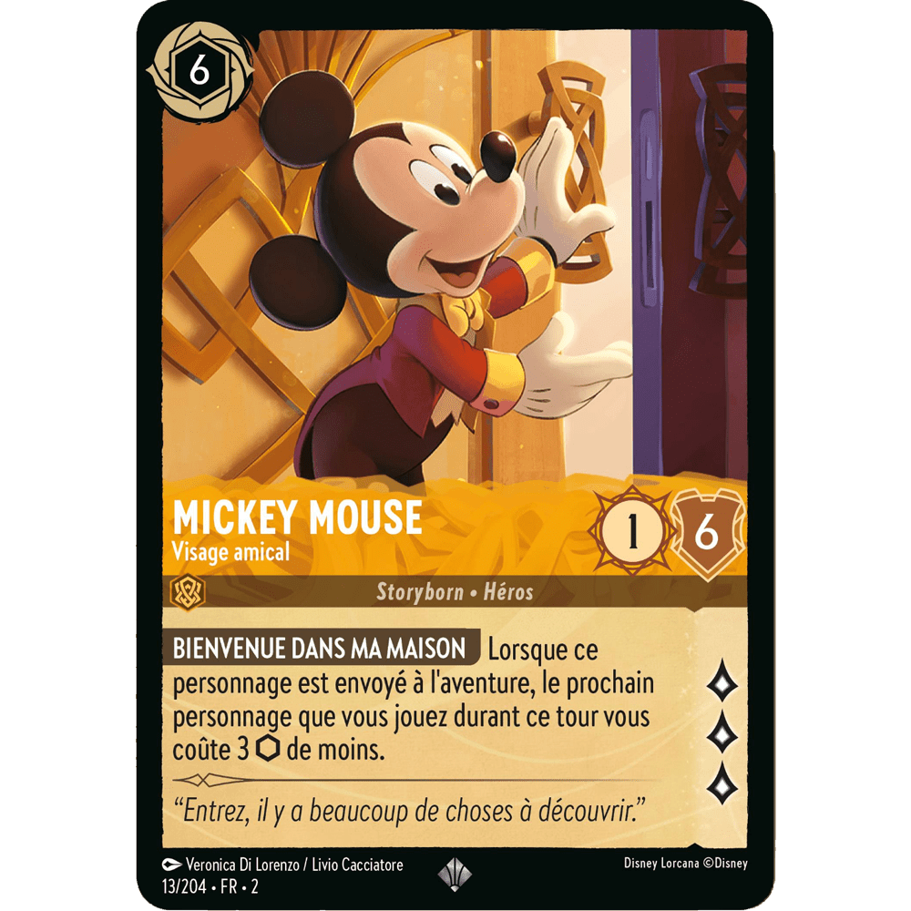 Mickey Mouse 13/204 : carte Lorcana