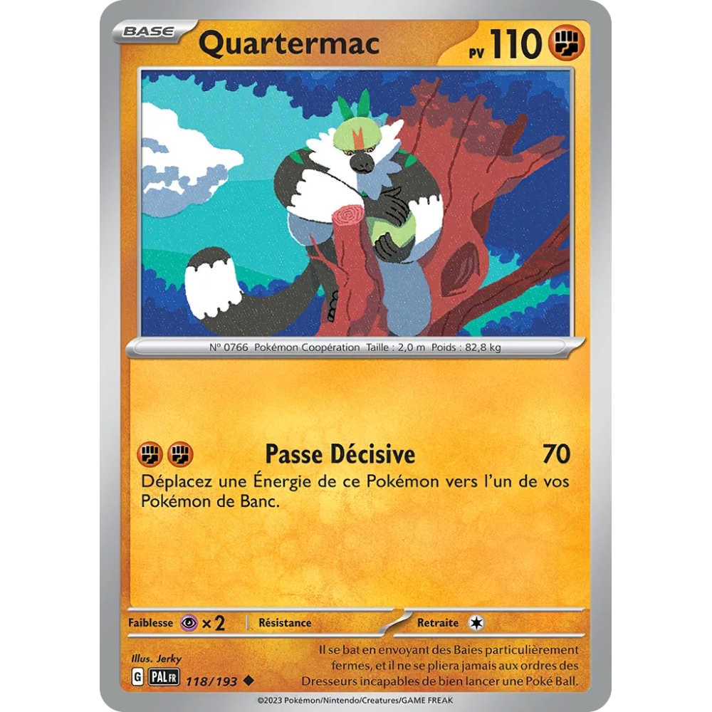 Quartermac 118/193 : Joyau Peu commune (Brillante) de l'extension Pokémon Écarlate et Violet Évolutions à Paldea