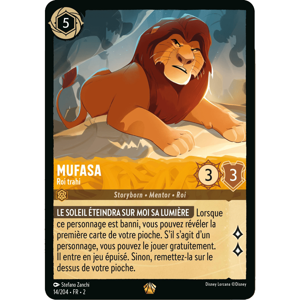 Mufasa, carte Légendaire de Lorcana