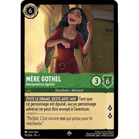 Mère Gothel, carte Super Rare de Lorcana