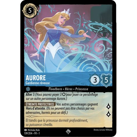 Aurore, carte Super Rare de Lorcana