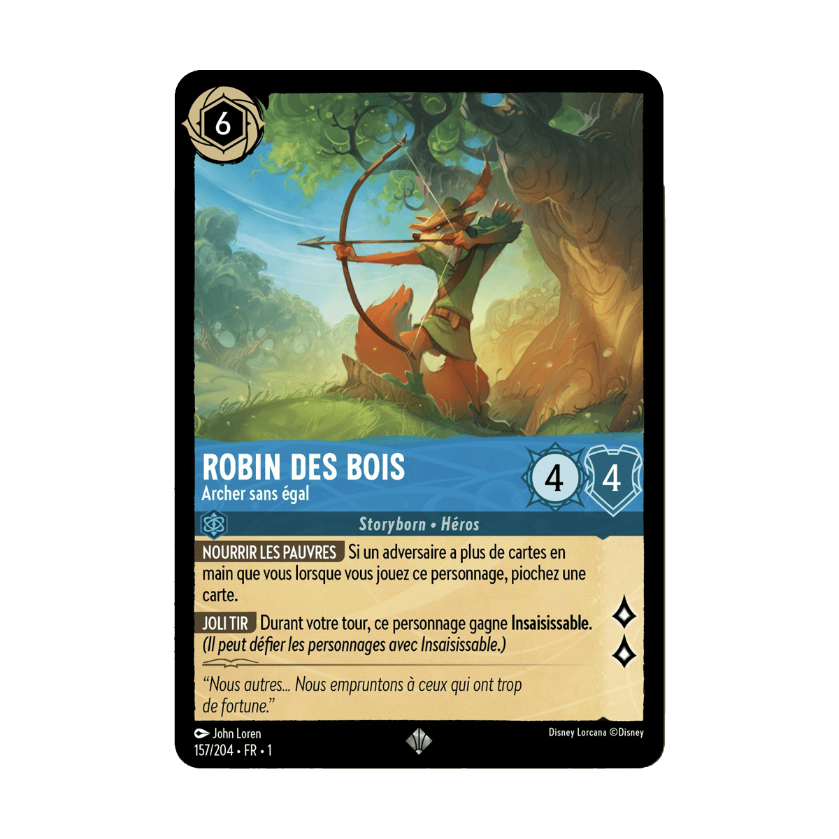 Robin des Bois 157/204 : carte Lorcana