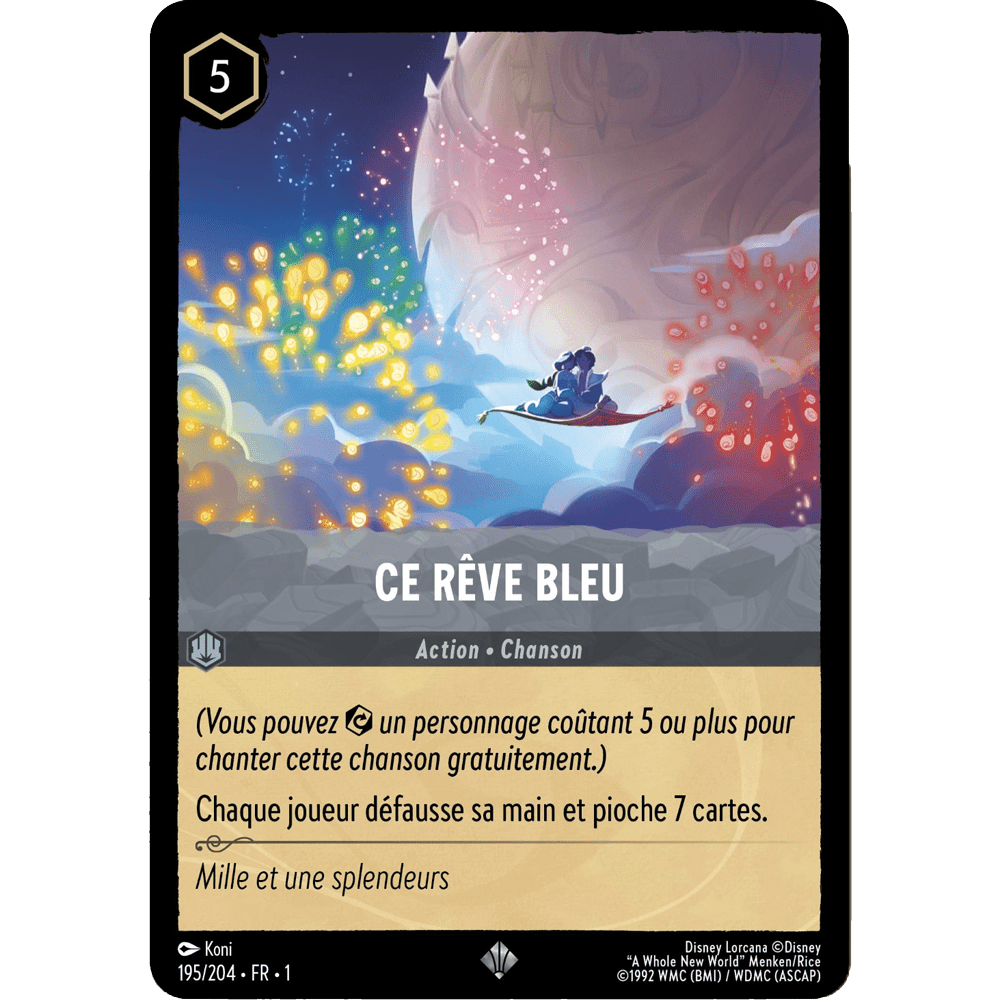 Ce rêve bleu, carte Super Rare de Lorcana